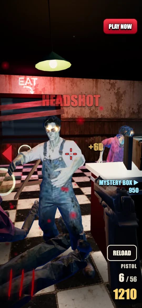 Dead Rounds: Hold the diner for five rounds of zombies, one headshot at a time.